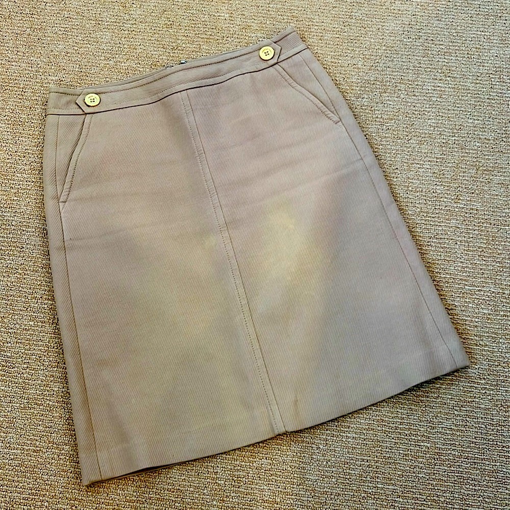 Talbots Mid-Length Tan Skirt